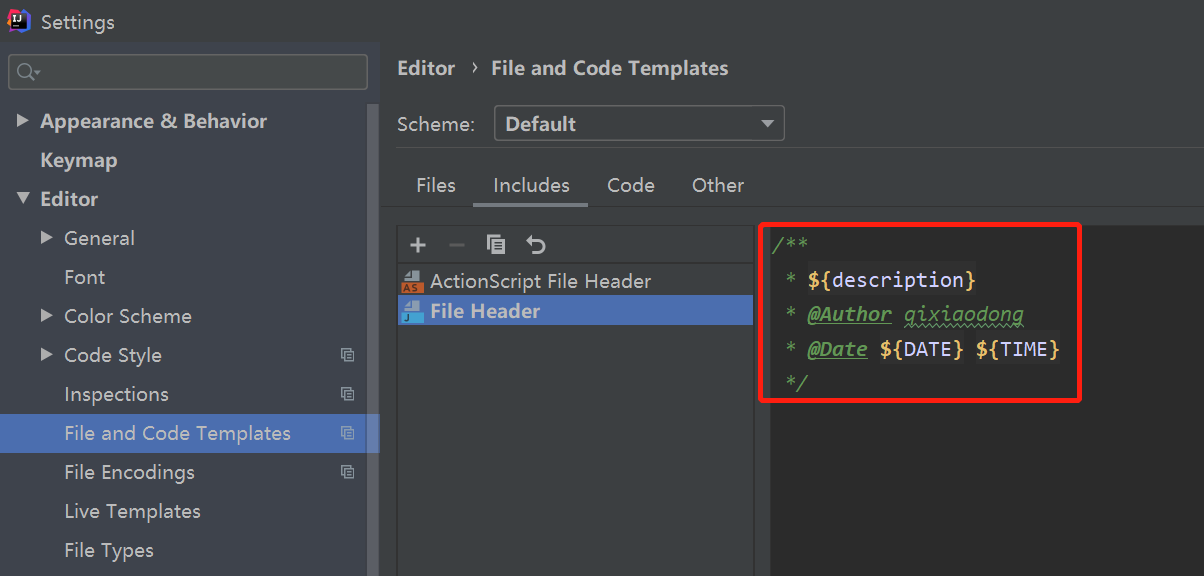 fileheader